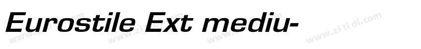 Eurostile Ext mediu字体转换
